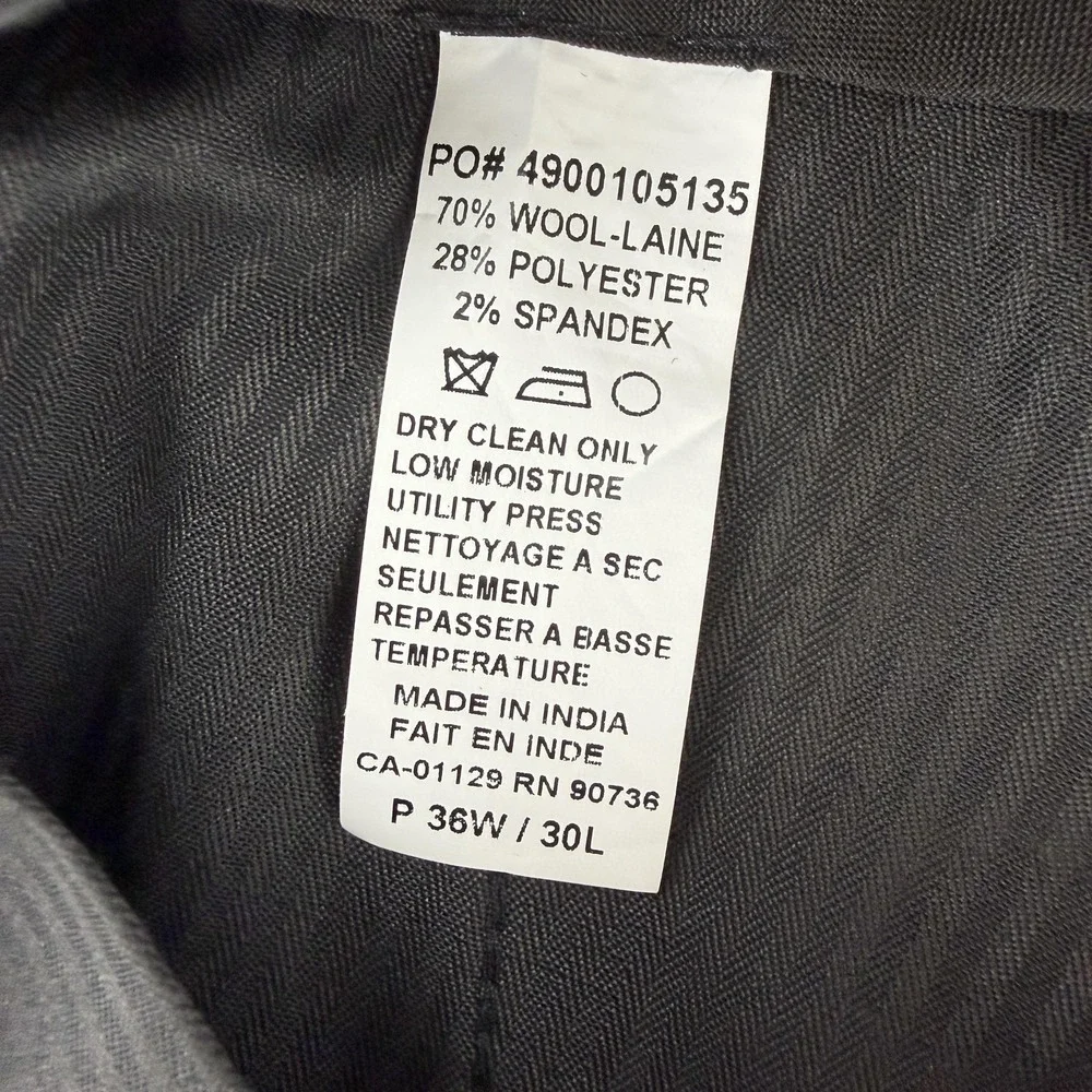 Lauren Ralph Lauren Dress Pants Mens‎ 36x30 Black Pleated High Performance Wool